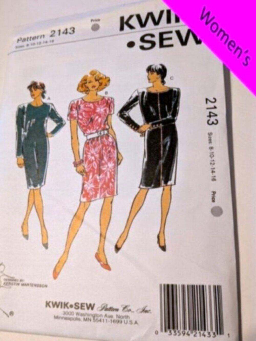 Kwik Sew 2143 Sewing Pattern NEW UNCUT dress size 8-16